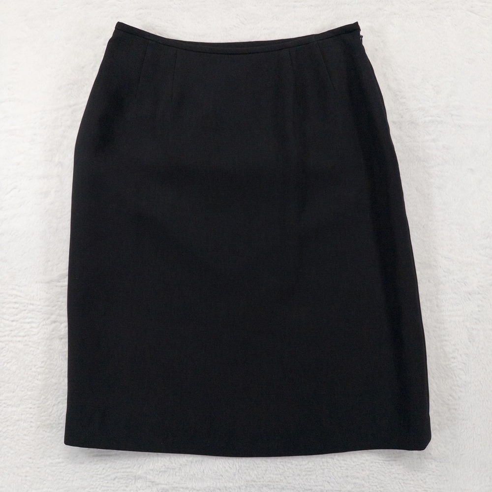 Kasper Womens Skirt 2 PETITE Black Pencil Straight Career Professional Office